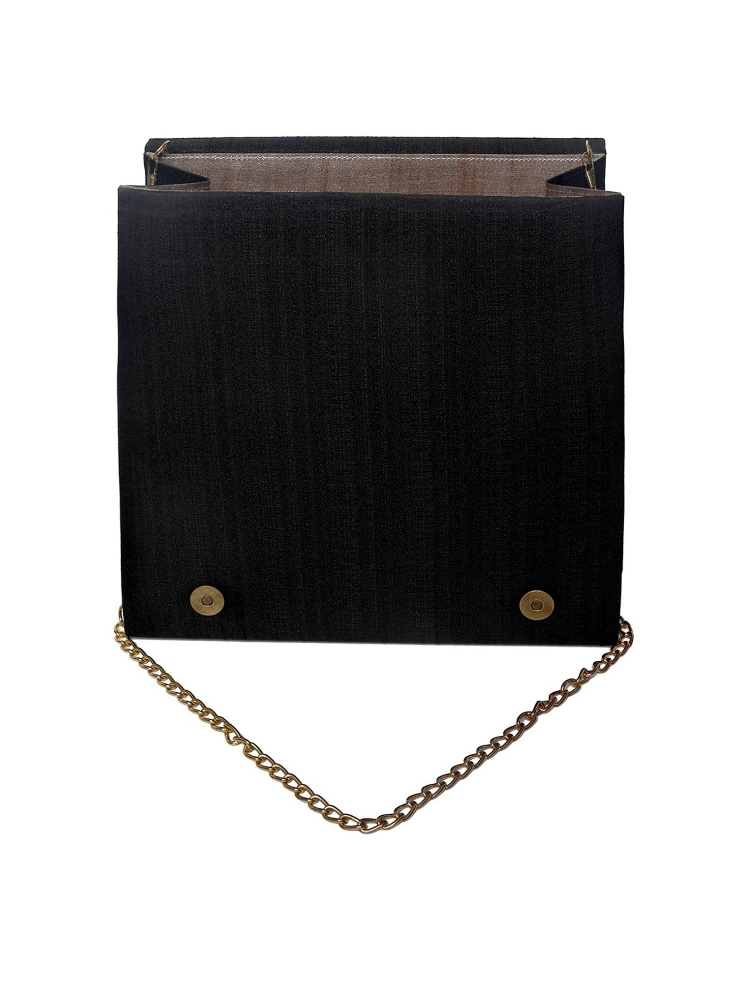Tarini Nirula Black Silk Clutch