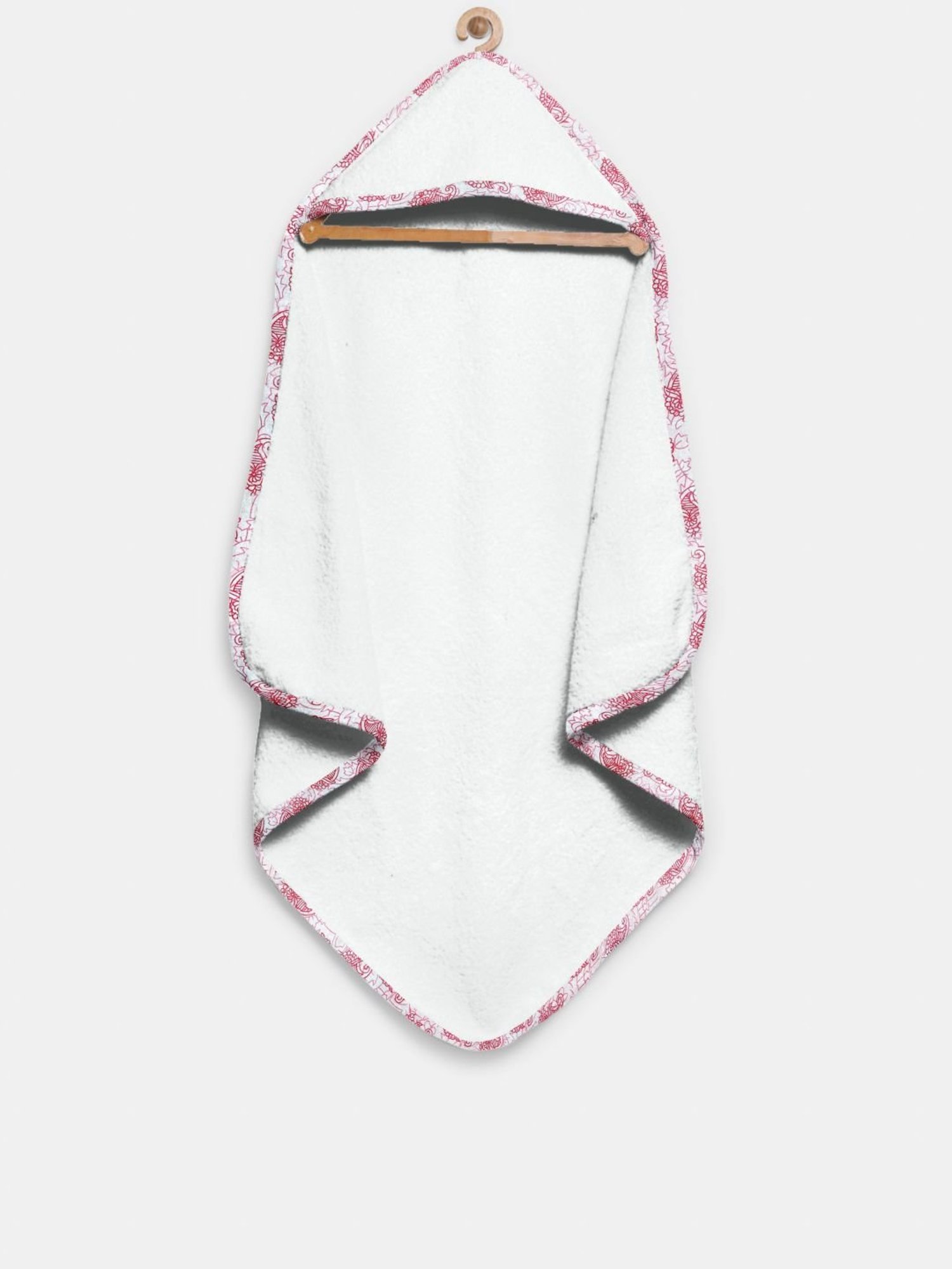 The Baby Atelier White & Red Towel Set