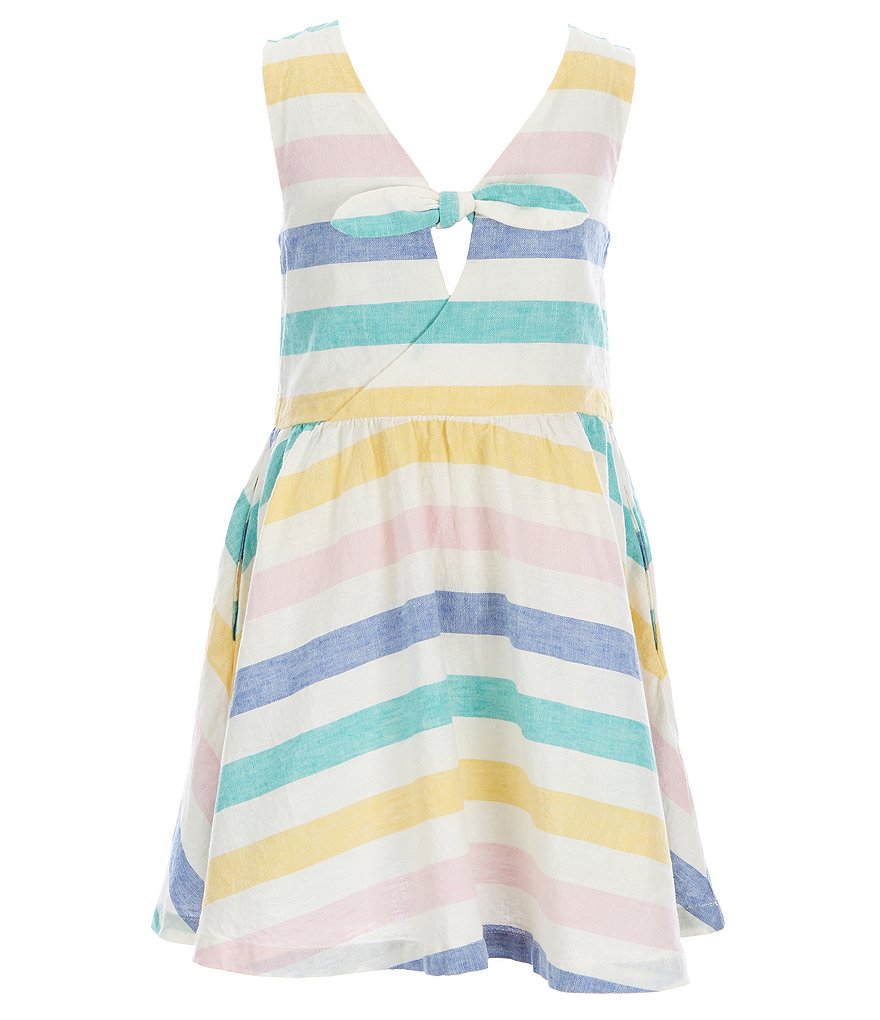 Tea Collection Little Girls 2-6 Bow-Back Stripe Babydoll Dress
