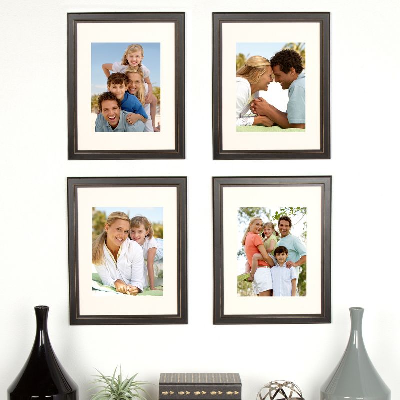 11" x 14" Matted to 8" x 10" Kieva Wall Frame Black - DesignOvation