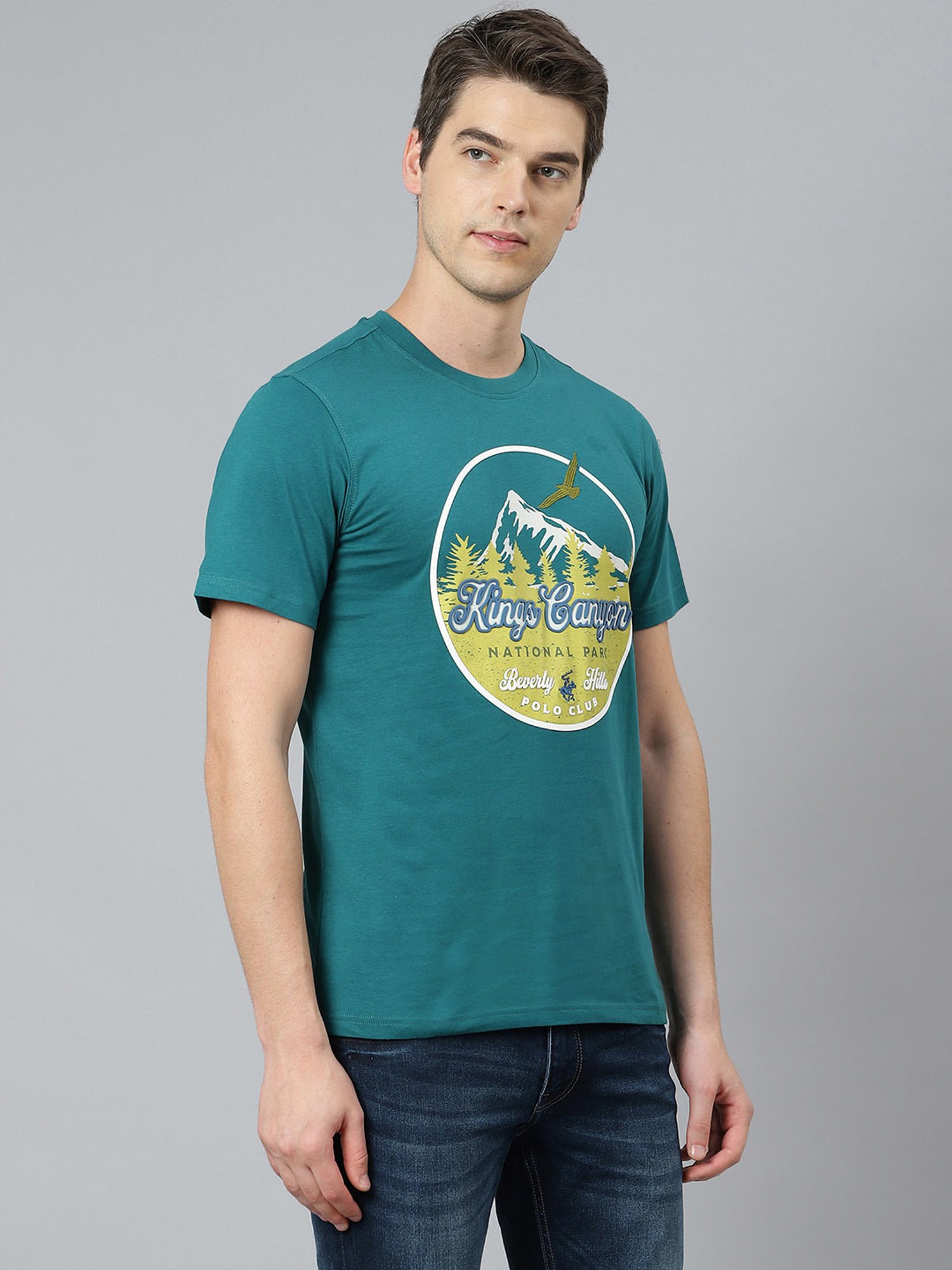 Beverly Hills Polo Club Teal Crew T-Shirt