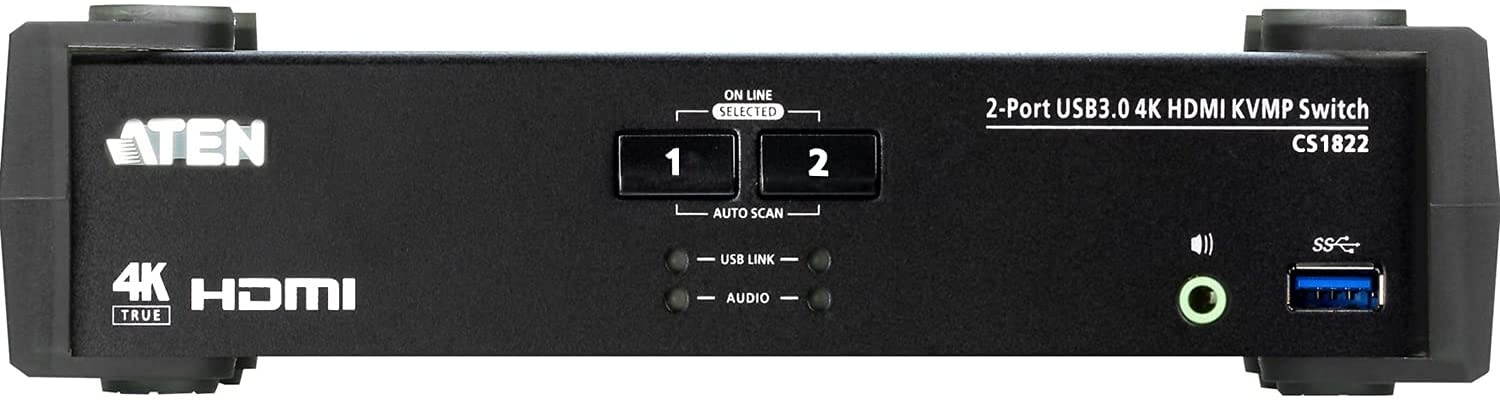 Aten CS1822 2-Port 4K60 Single View HDMI KVMP