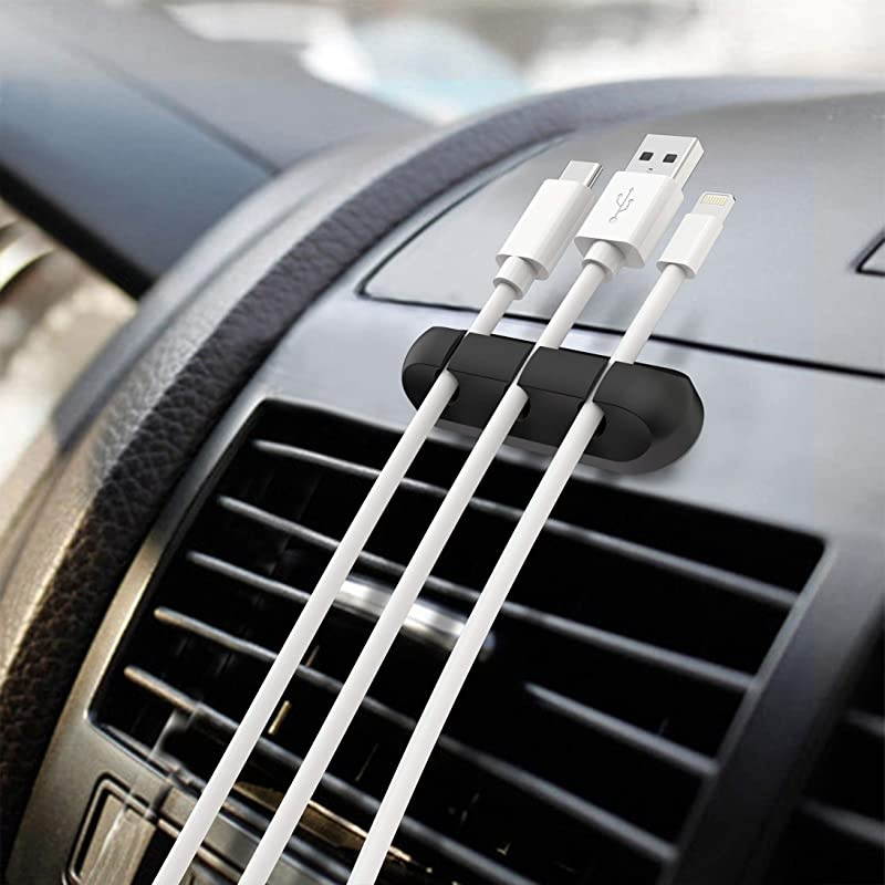 Cable Holder Clips 3Pack Cable Management Cord Organizer Clips Silicone Self Adhesive for Desktop USB Charging Cable Power Cord Mouse Cable Wire PC Office Home