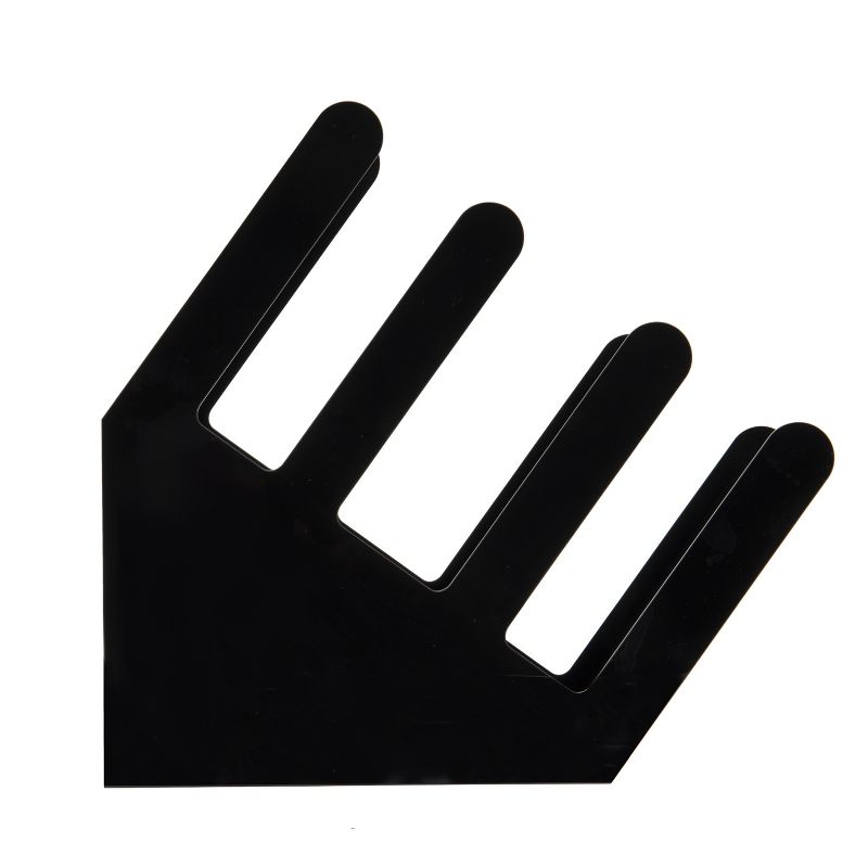 Mind Reader 3 Compartment Acrylic Cup Holder for Stacked Hot or Cold Disposable Cups, Black