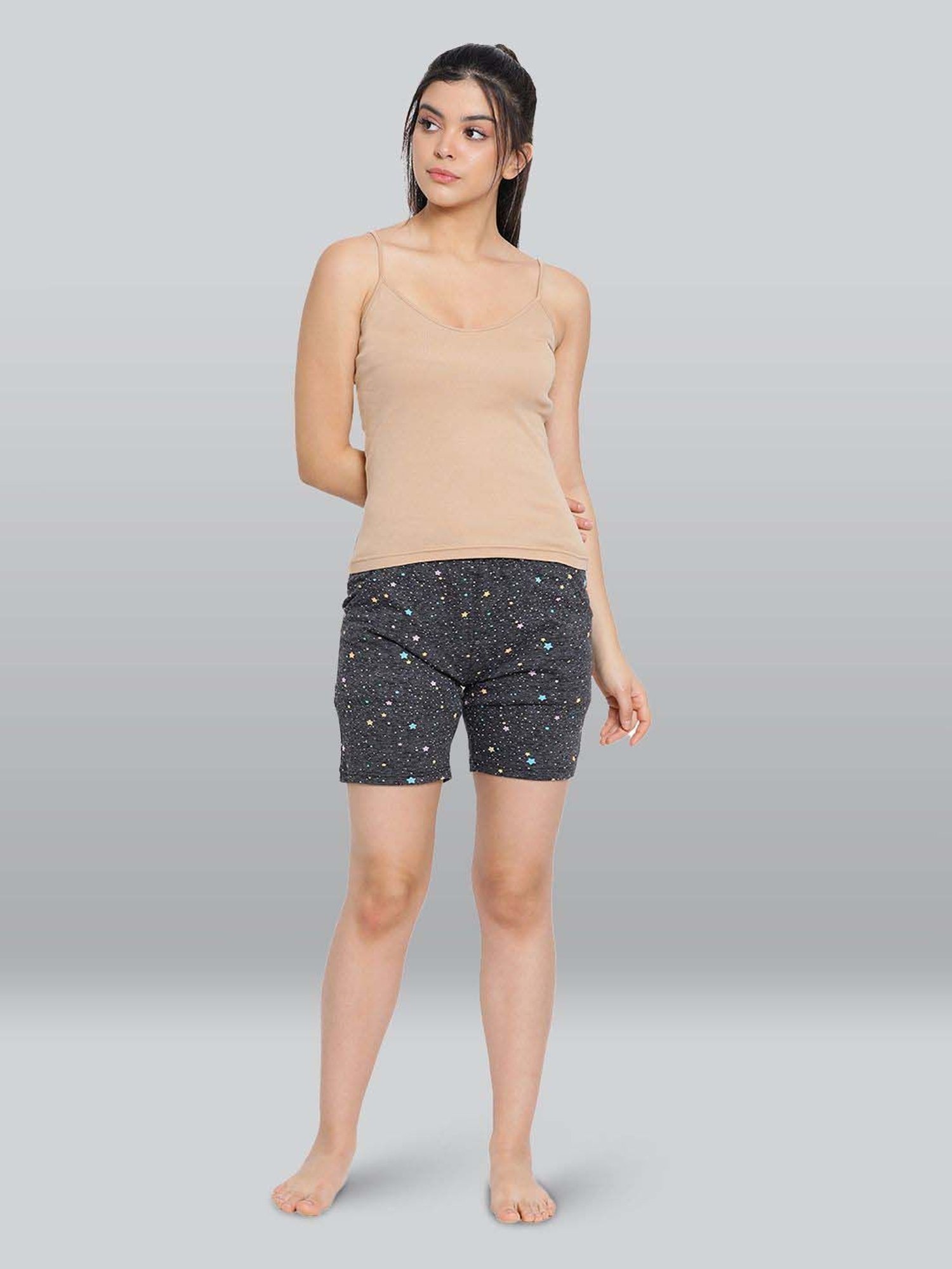 Lyra Tan Cotton Plain Camisole