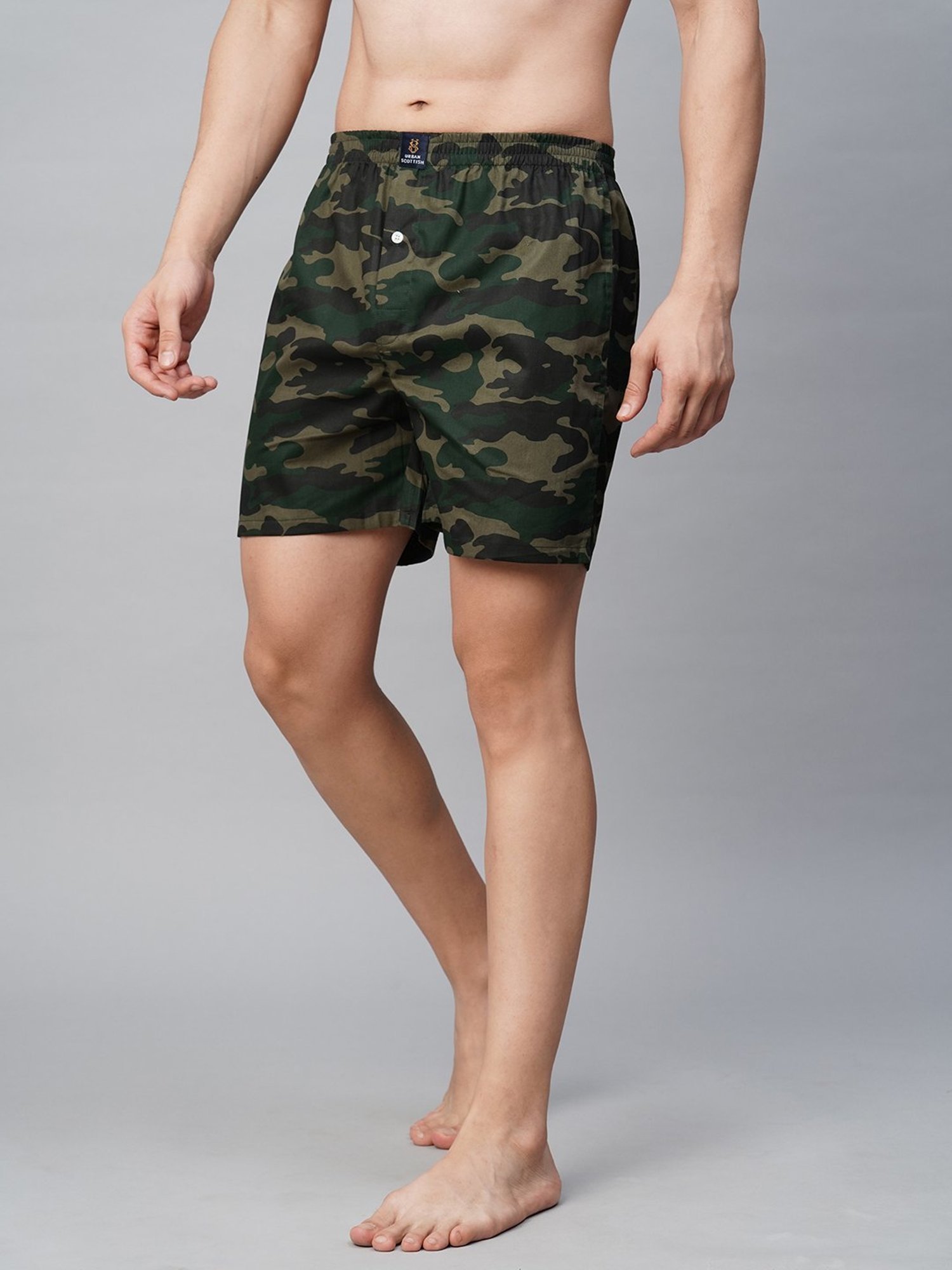 Urban Scottish Multicolored Regular Fit Printed Boxers - Pack Of 3