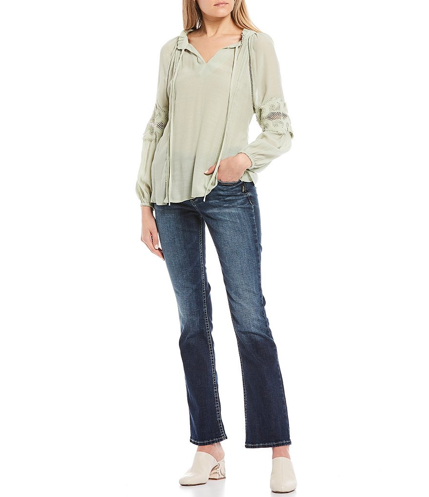 Miss Me Embroidered Floral Pocket Bootcut Jeans