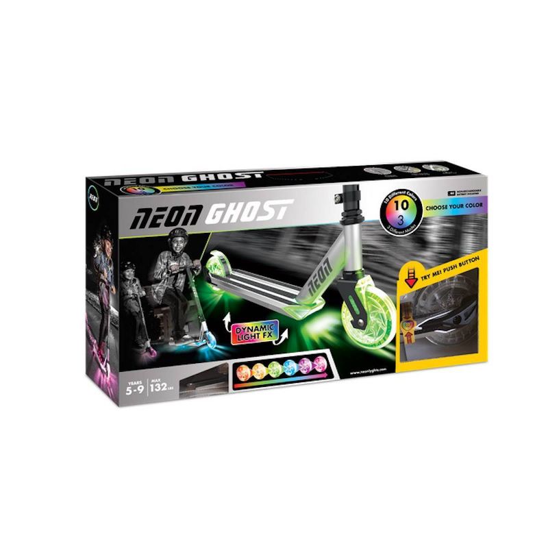 Y-volution Kids' Neon Ghost LED Scooter with Light-Up Wheels
