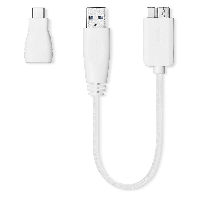 Seagate Ultra Touch SSD 1TB External Solid State Drive Portable USB-C USB 3.0 -  White (STJW1000400)