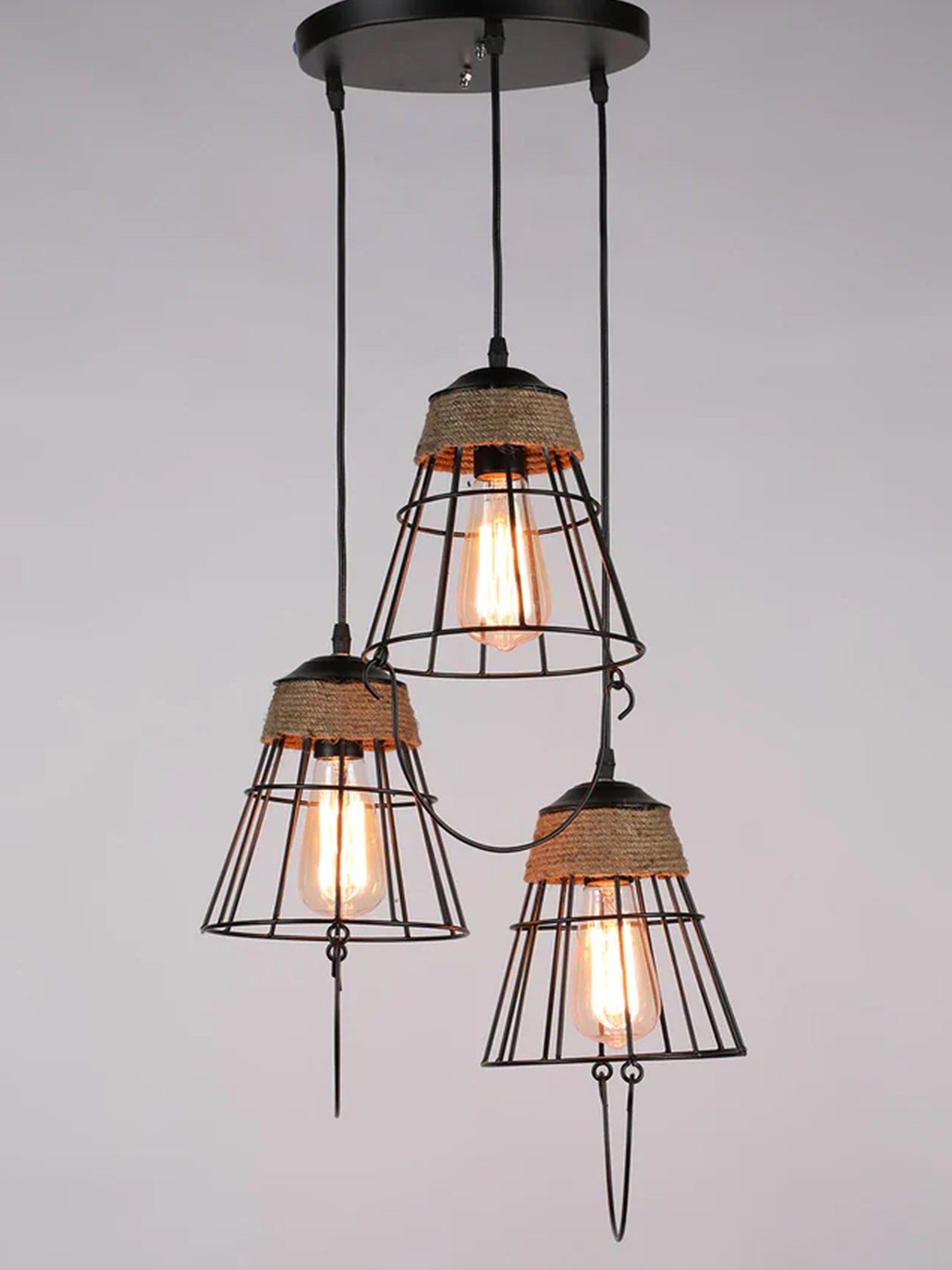 DecorativeRay Black Hanging Light - Set of 1