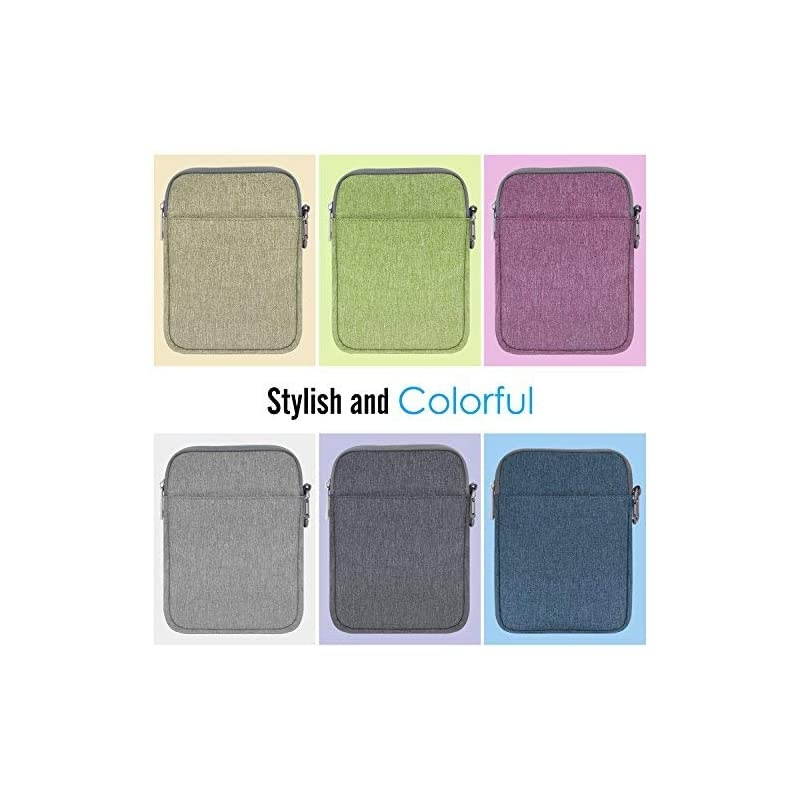 6 Inch Kindle Sleeve Case Fits for All-New Kindle 10th Generation 2019/Kindle Paperwhite 2018, Nylon Cover Pouch Bag for Kindle Voyage/Kindle (8th Gen, 2016)/Kindle Oasis 6" E-Reader, Dark Gray