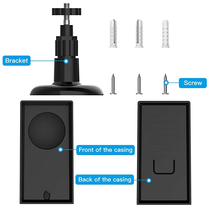 with Wyze Cam Pan Wall Mount, Weather Proof Anti-Sun Glare and UV Protection Outdoor/Indoor Adjustable Bracket with Protective Skin Case for Wyze Cam Pan 1080p Security Camera