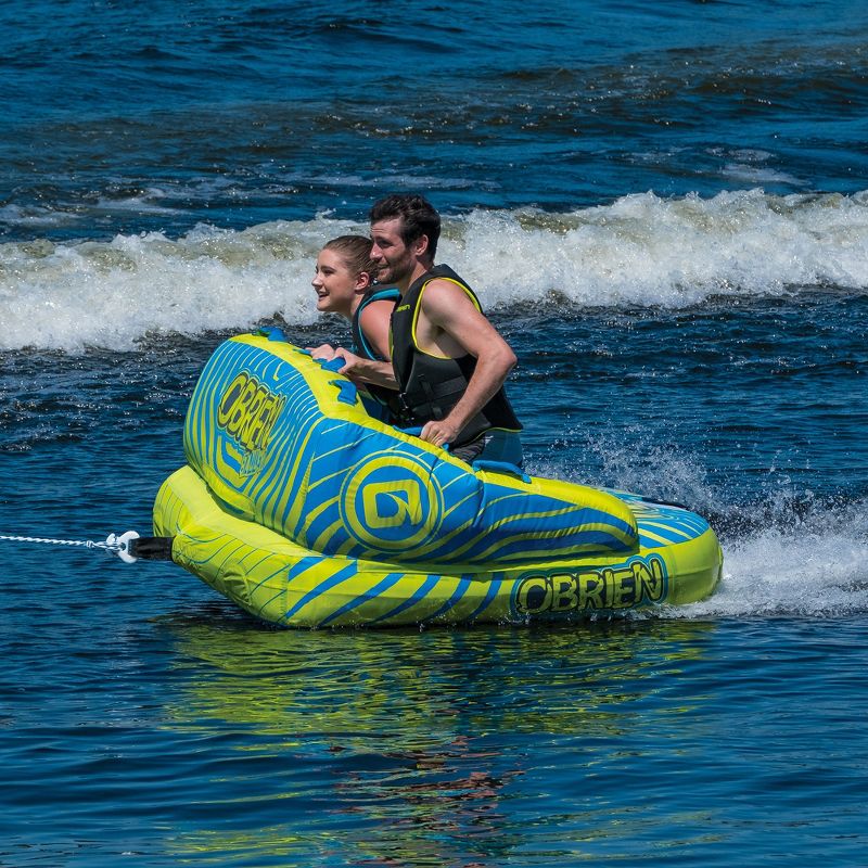 O'Brien Baller 2 Person Inflatable Towable Tube | Braided Floating Tube Rope