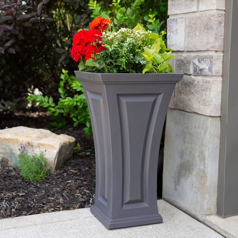 28" Cambridge Tall Planter Graphite Gray - Mayne
