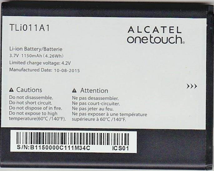 Genuine Alcatel TLi011A1 Battery OneTouch A463 Pixi Glitz 4G TracFone