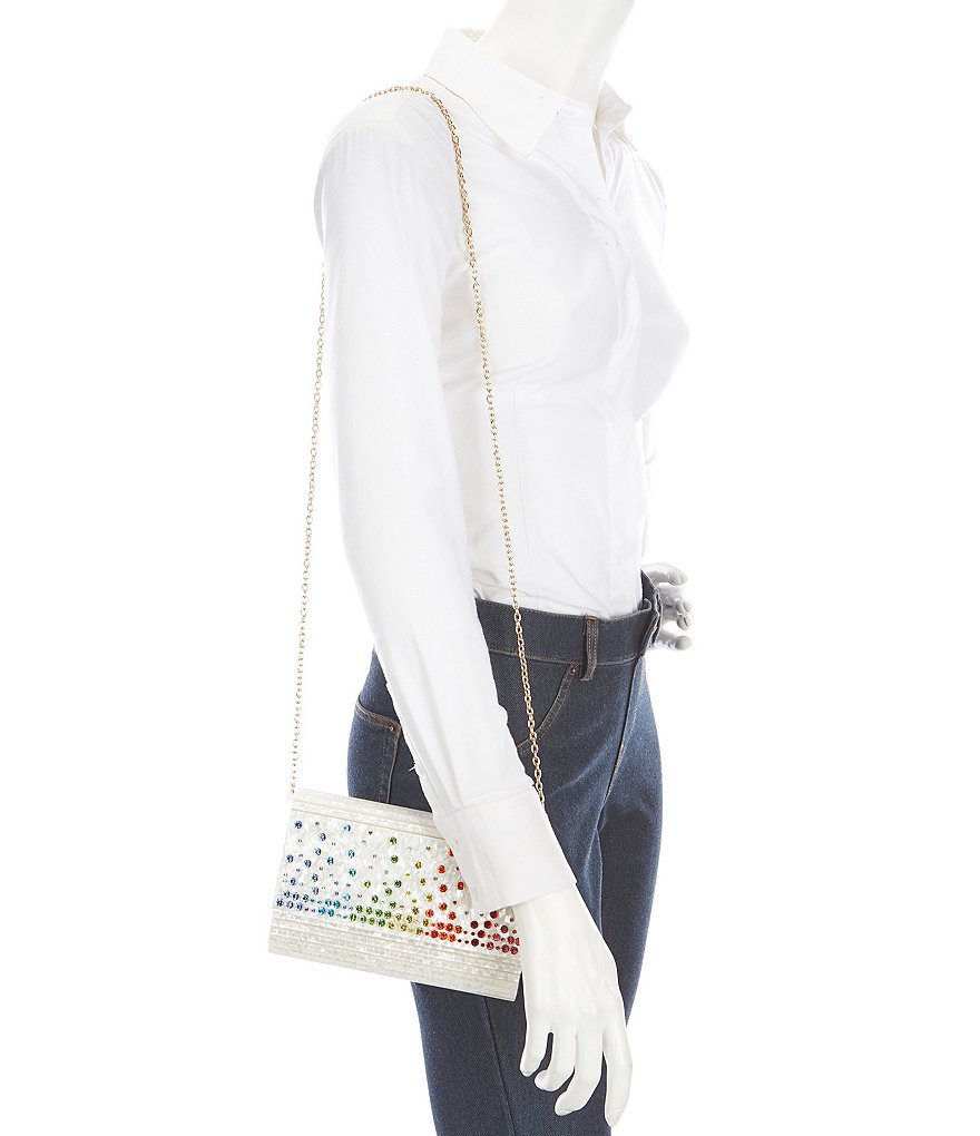 Kurt Geiger London Rainbow Crystal Party Clutch