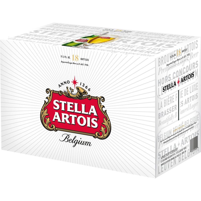Stella Artois Lager Beer - 18pk/11.2 fl oz Bottles