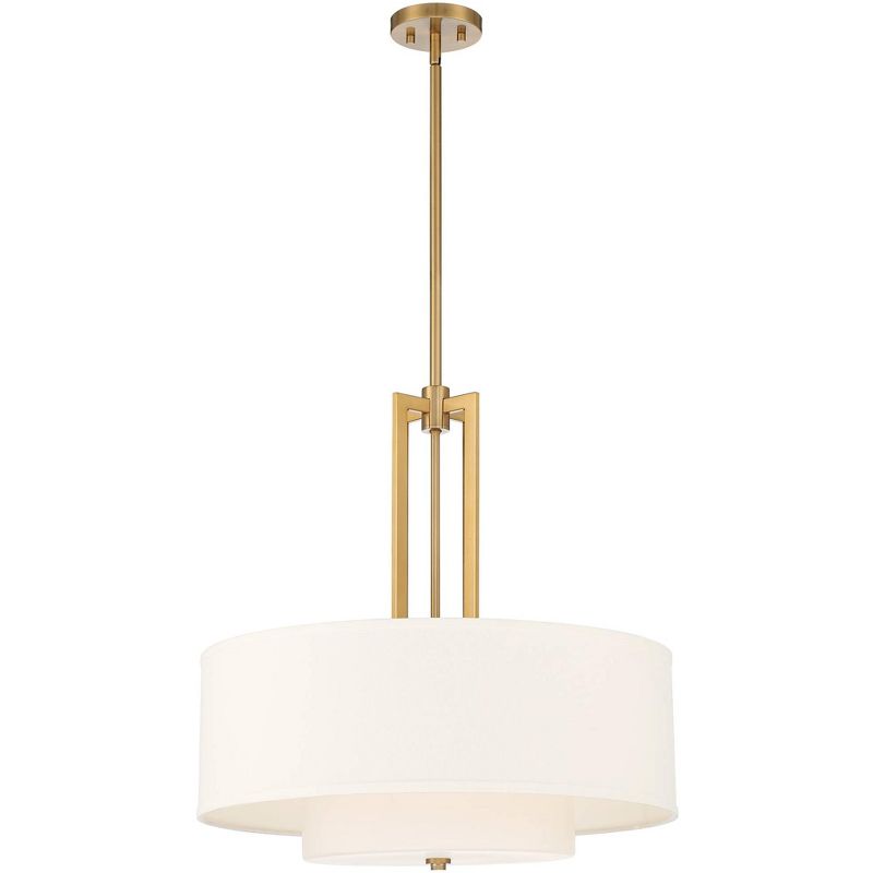 Sundry 24" Wide Warm Antique Brass Drum Pendant Light