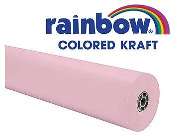 Pink Rainbow Kraft Roll 1000 Ft