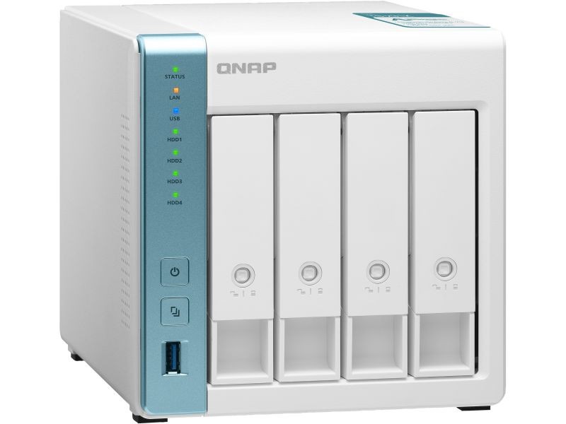 QNAP 4-Bay Personal Cloud NAS for Backup and Data Sharing 4-core 1.7GHz 1GB RAM w/ Lockable Drive Tray TS-431K-US
