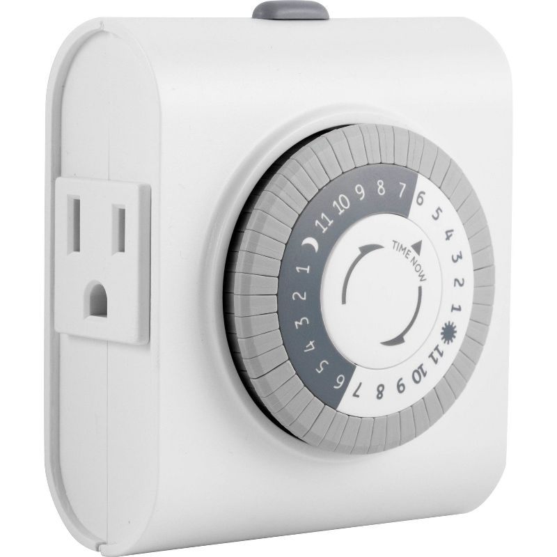 General Electric Indoor Mechanical Timer 24hr With 2 Outlets