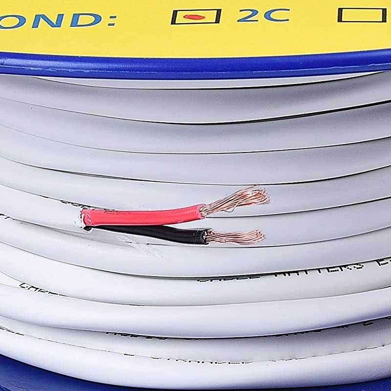 16 AWG CL2 in Wall Rated OxygenFree Bare Copper 2 Conductor Speaker Wire Speaker 100 Feet