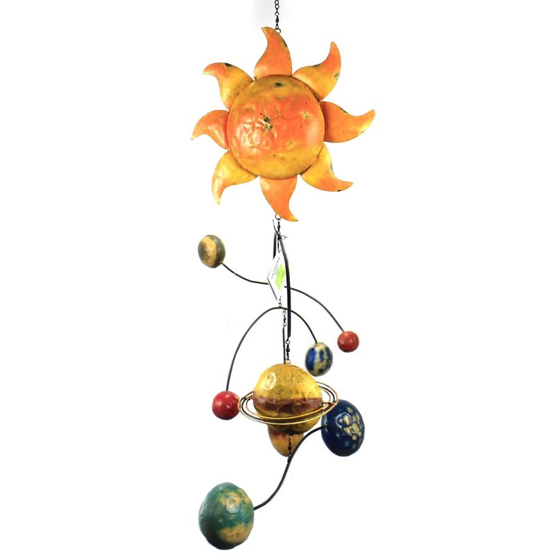 Home & Garden 28.5" Solar System Metal Mobile Handcrafted Gold Crest Distributing  -  Decorative Garden Stakes
