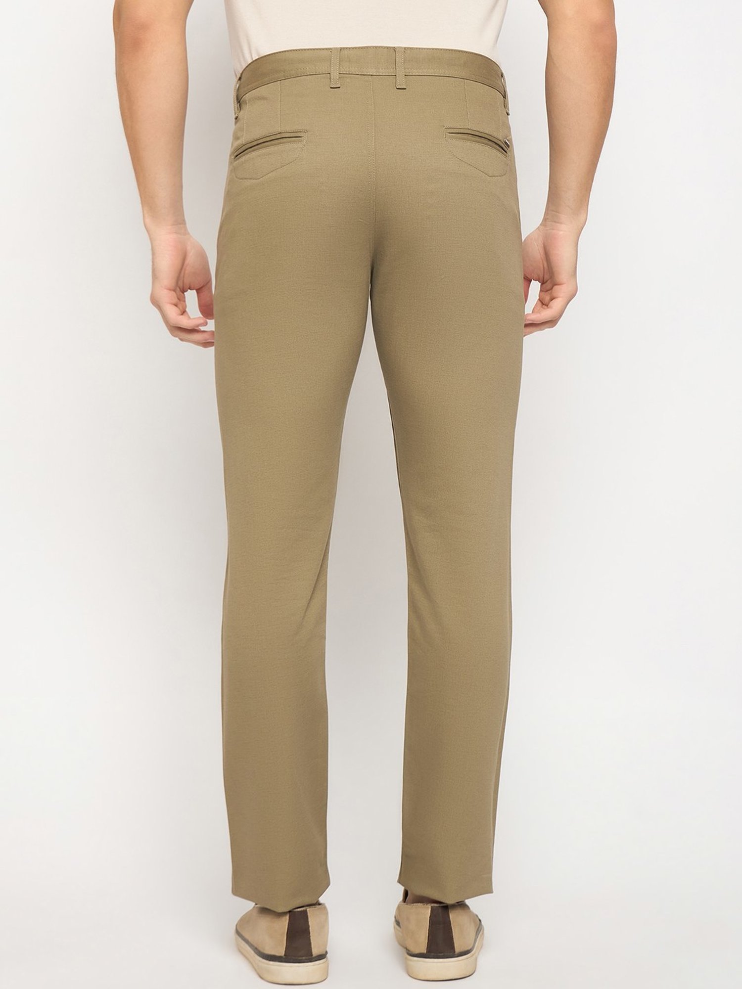 Duke Khaki Cotton Slim Fit Chinos