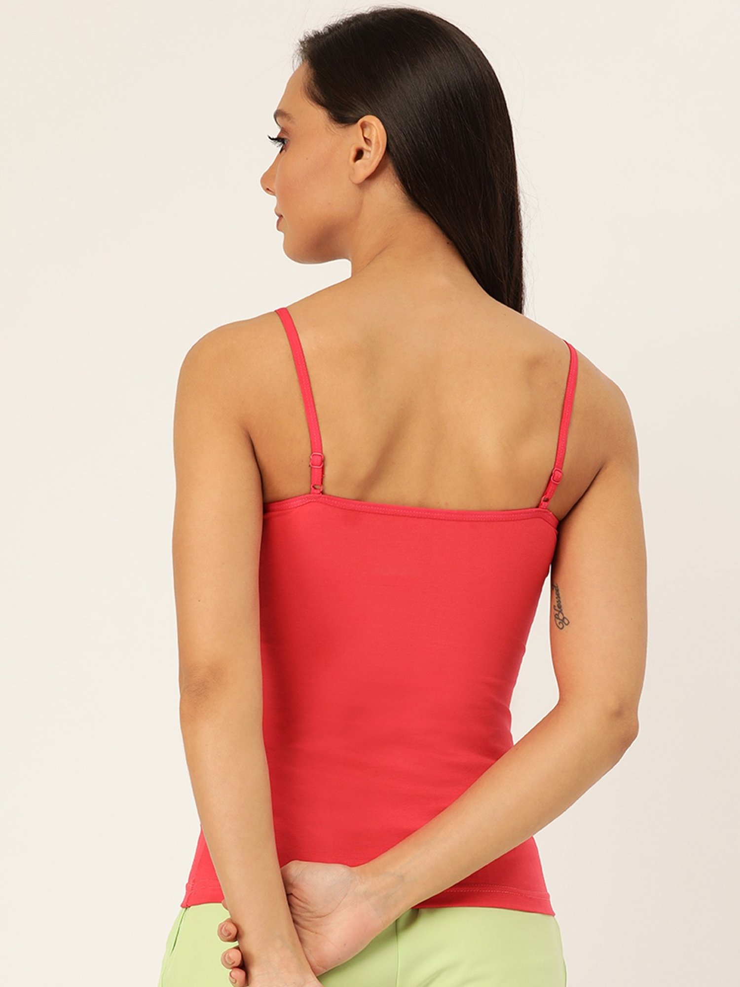 Lady Lyka Multicolor Cotton Camisole (Pack Of 2)