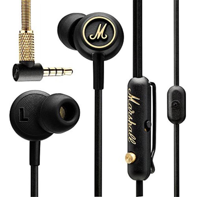 Marshall Mode EQ In-Ear Headphones, Black/Brass (4090940)