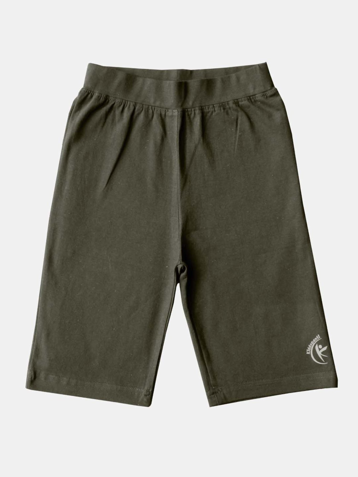 Kiddopanti Kids Black & Steel Grey Logo Cycling Shorts (Pack of 2)