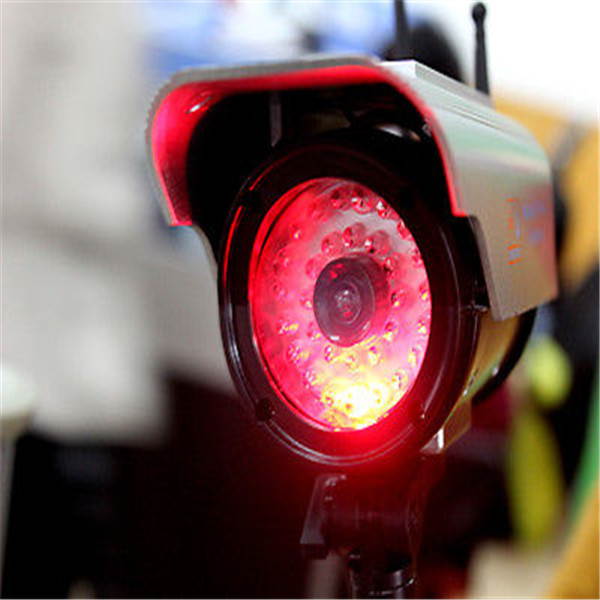 Fake Dummy Solar Powered Security CCTV Camera Cam Red Blinking LED W/2 Antennas