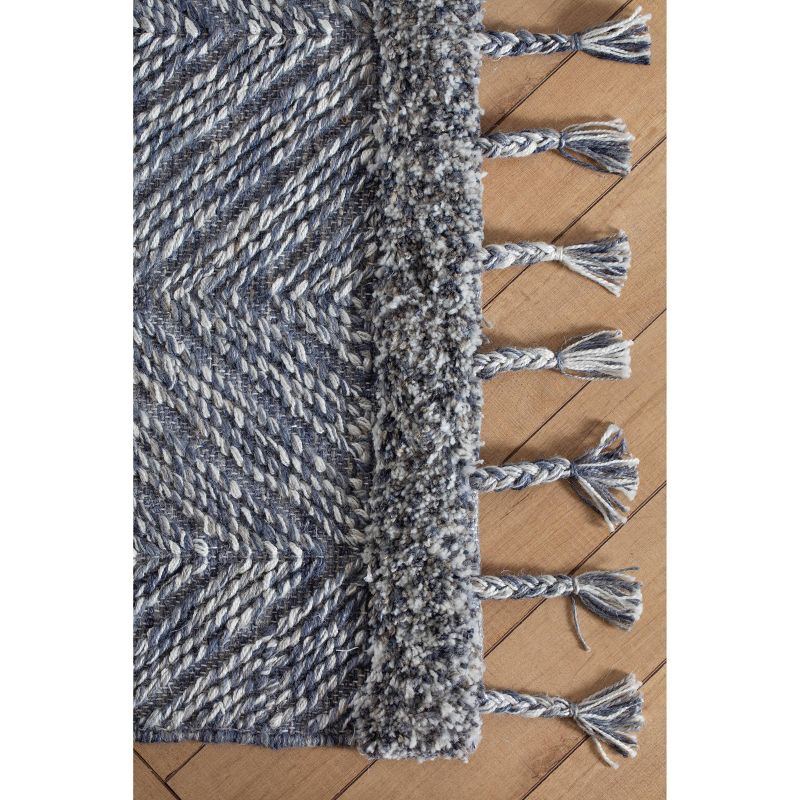 5'x8' Petra Area Rug Blue/Gray/Ivory - Anji Mountain