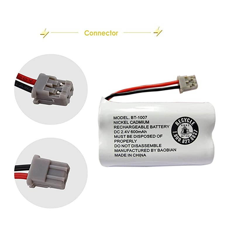 BT1007 BT-1007 BBTY0651101 Cordless Phone Battery Compatible with Uniden BT904 BT-904 BT1015 BT-1015 BBTY0460001 BBTY0510001 BBTY0624001 BBTY0700001 Panasonic HHR-P506 HHR-P506A(Pack of 4)
