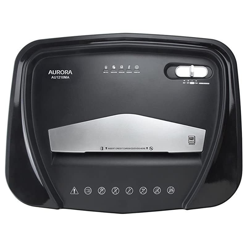 AU1210MA Professional Grade High Security 12-Sheet Micro-Cut Paper/CD and Credit Card/ 60 Minutes Continuous Run Time Shredder