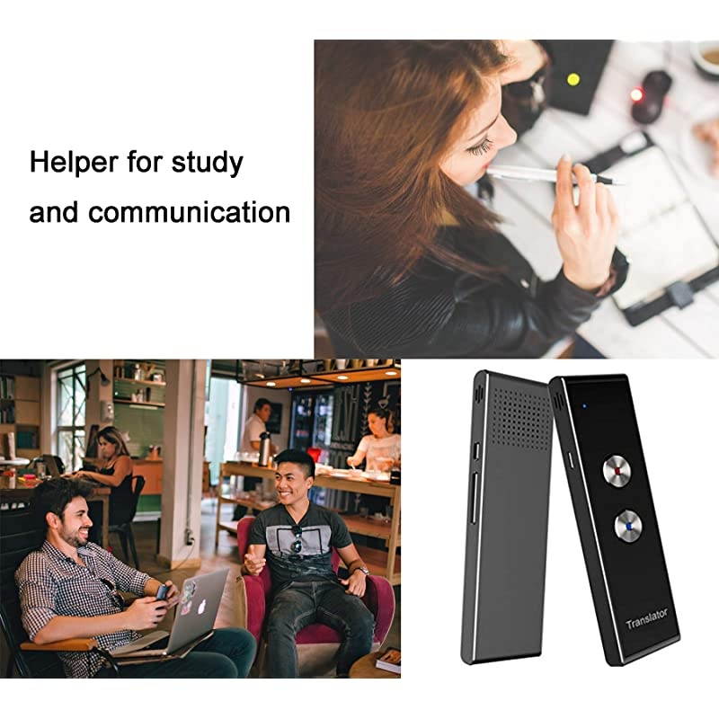 Smart Language Translator Device Handheld Portable Real Time Instant Two-Way Language Translation Support 39 Language Freely Translation (Gray)