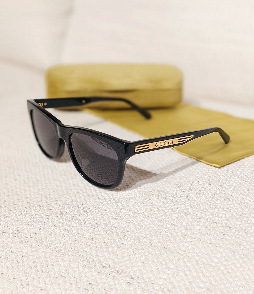 Gucci Men's Gg0980s Rectangular 55mm Sunglasses