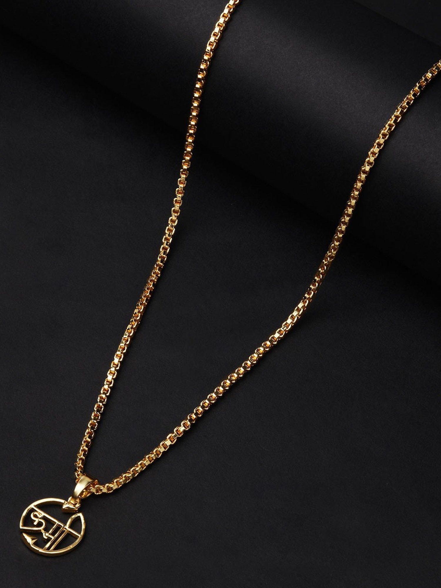 The Bro Code Gold-Plated Karma Pendant Necklace for Men