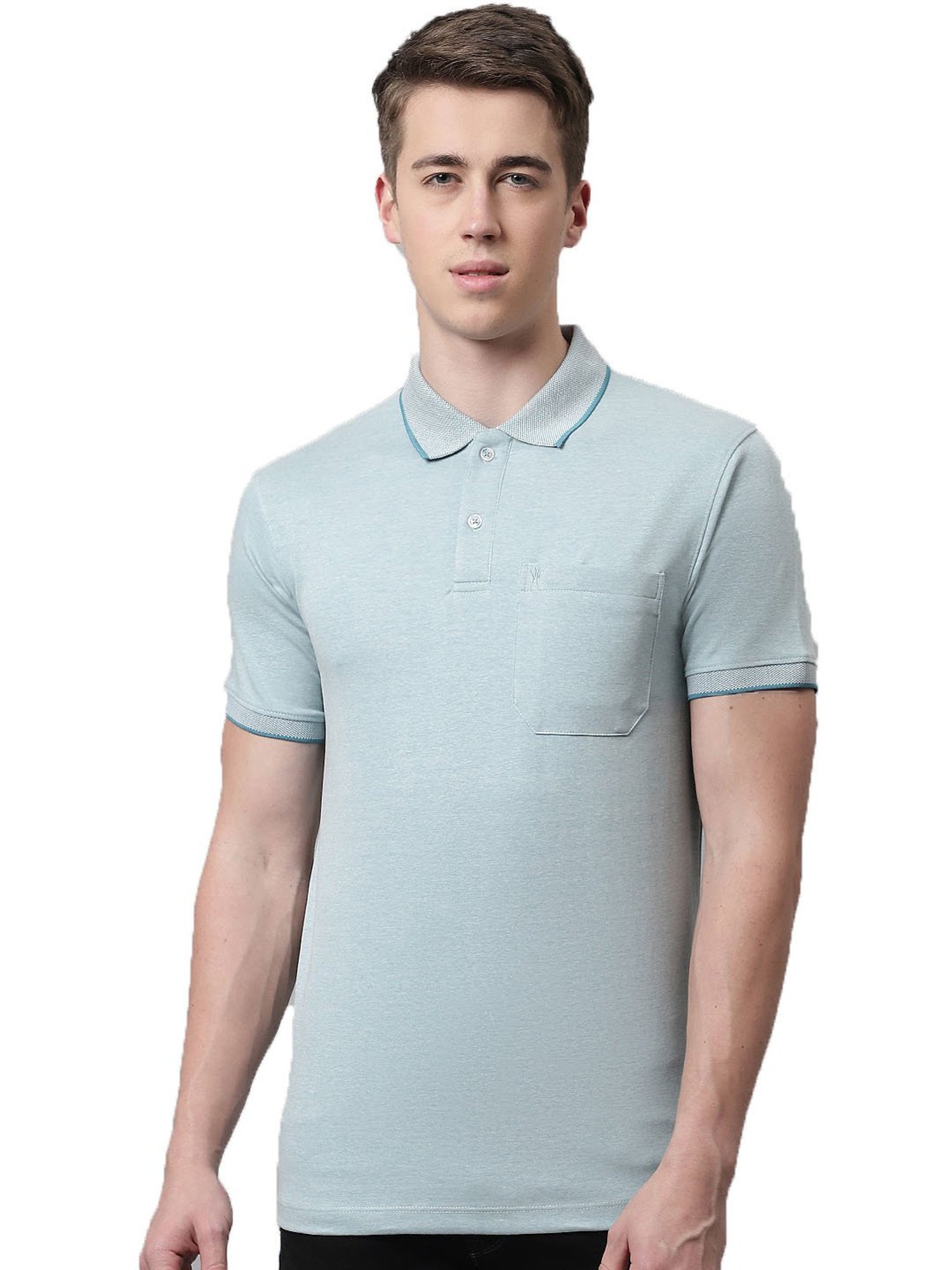 Venitian- Forbidden Clothing Light Turquoise Regular Fit Polo T-Shirt