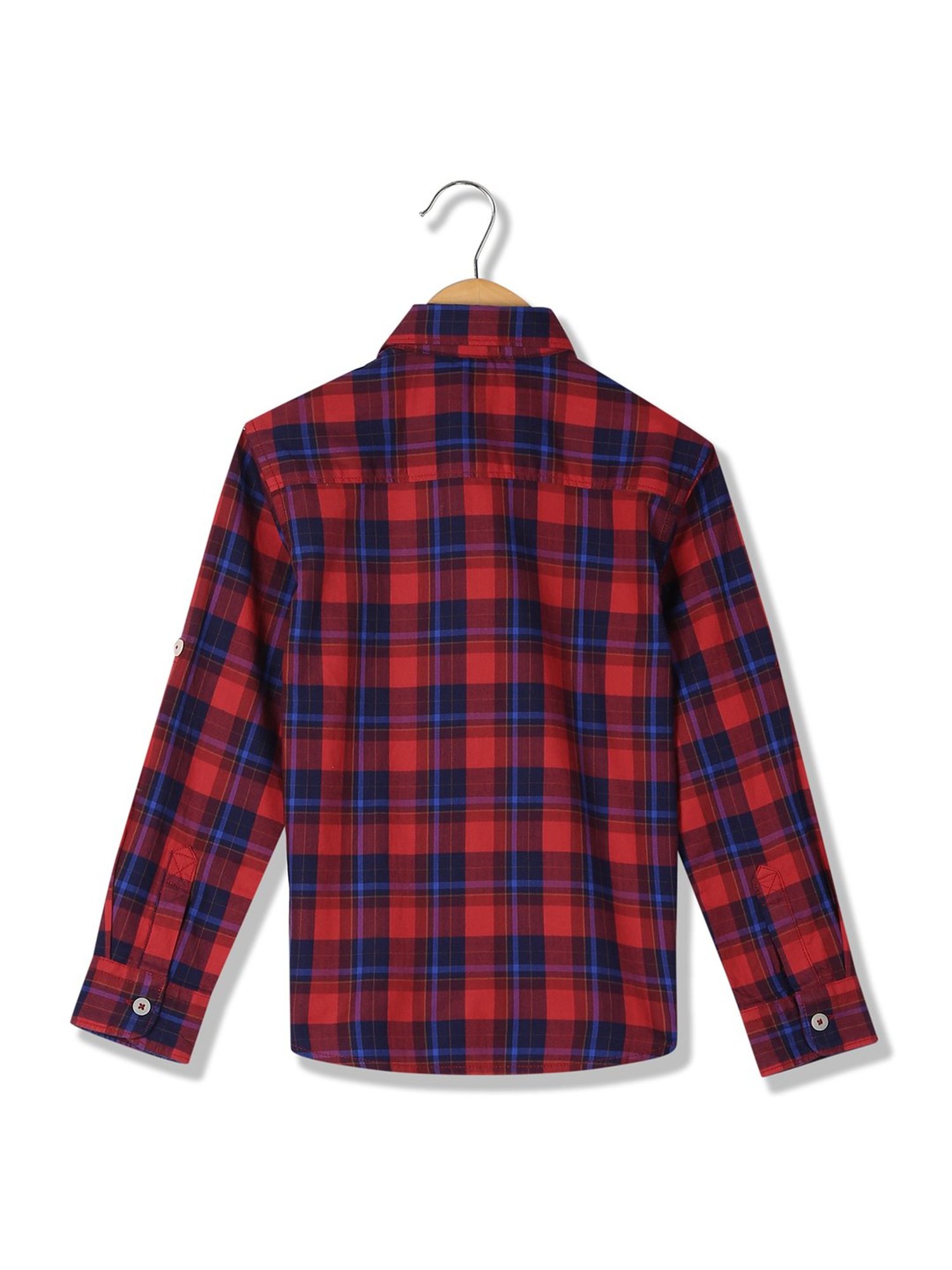 U.S. Polo Assn. Boys Red Checks Shirt