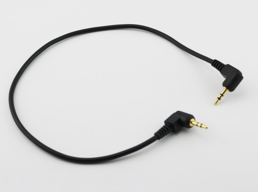 1pc 35cm 2.5mm Male Right Angle to 2.5mm Male Right Angle M/M TRS Stereo Audio Adapter Gold Plated Cable