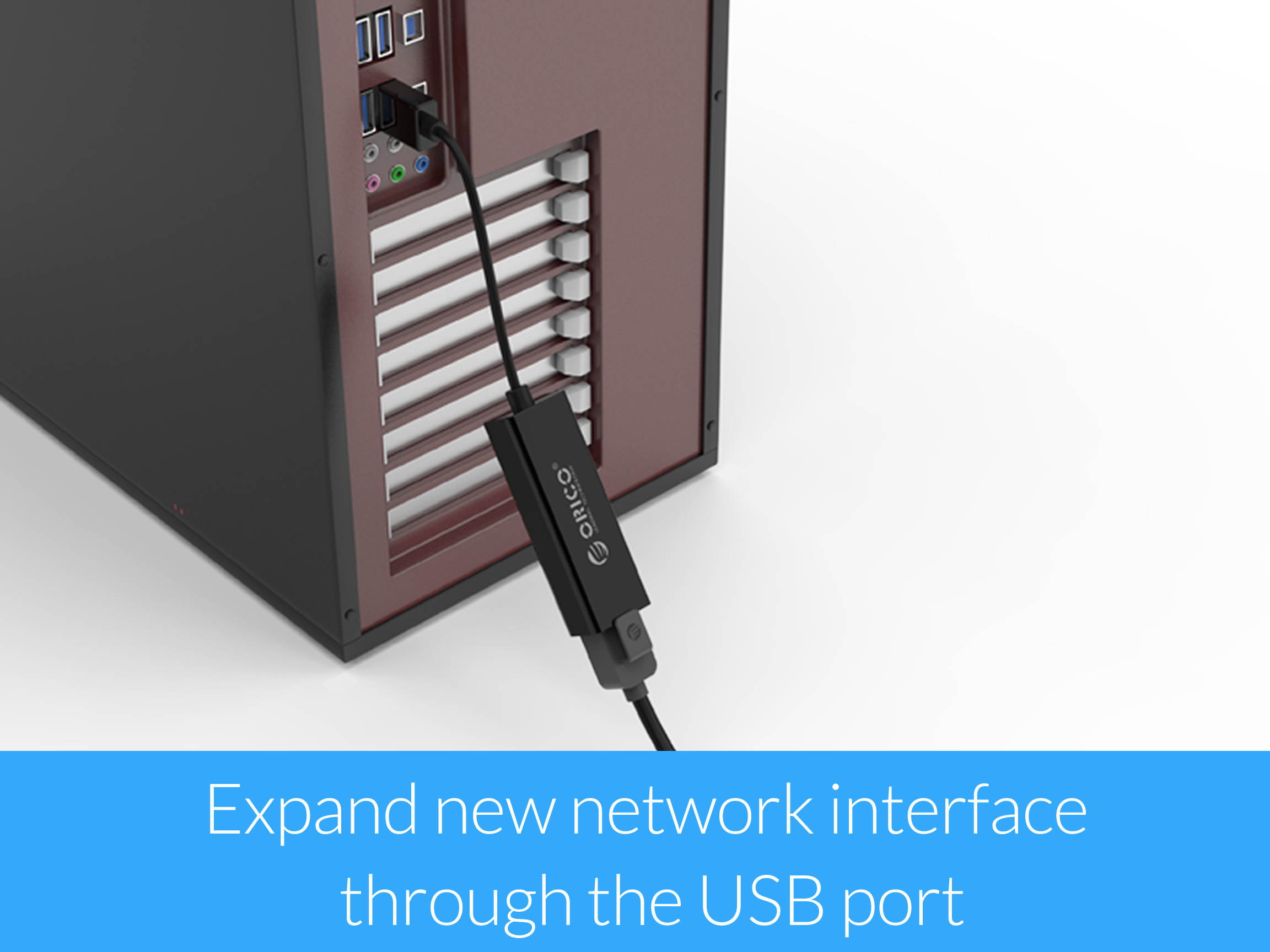 ORICO USB 3.0 Gigabit Ethernet Network Adapter Add Gigabit Ethernet Nnetwork Connectivity Through a USB 3.0 port,USB 3.0 Gigabit Adapter USB 3.0 Network Adapter -Black(UTJ-U3)