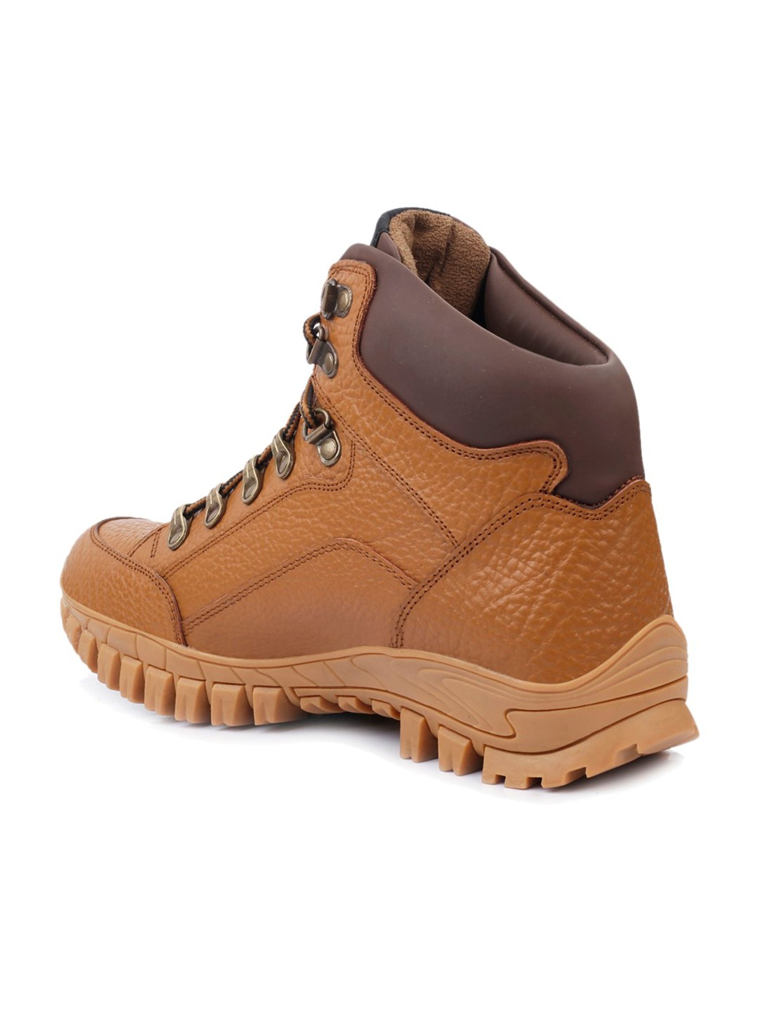 Shences Men's Tan Biker Boots