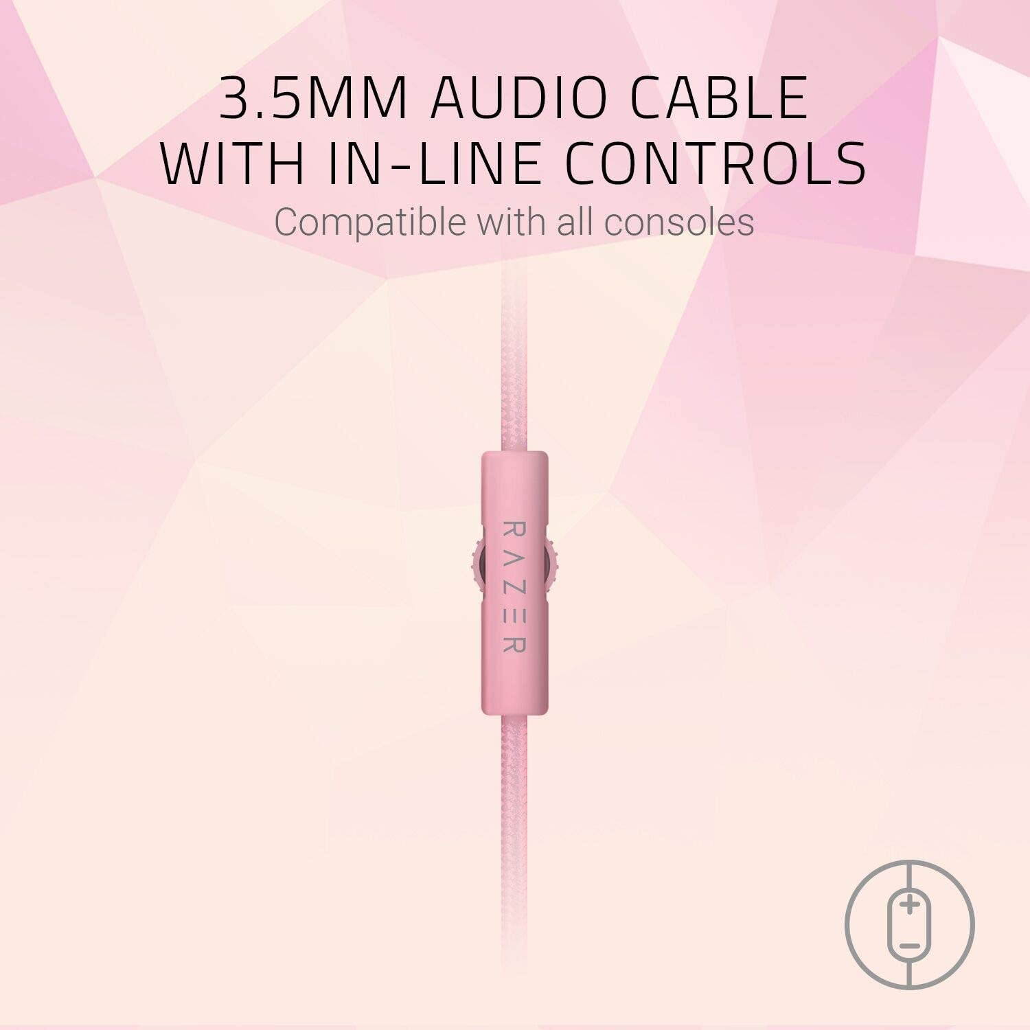 Razer Kraken Gaming Headset: Lightweight Aluminum Frame Retractable Noise Isolating Microphone For PC PS4 PS5 Switch Xbox One Xbox Series X & S Mobile 3.5 mm Audio Jack Quartz Pink