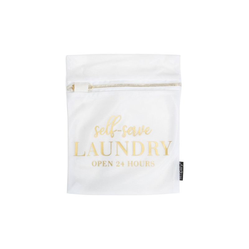 Simplify 3pc Mesh Wash Bag Set Gold Print