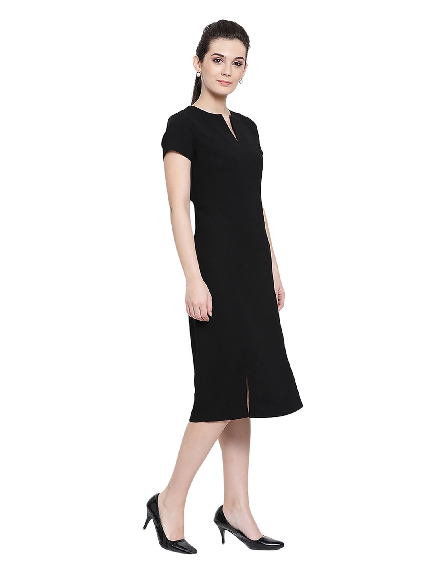 Office & You Black Knee Length Dress