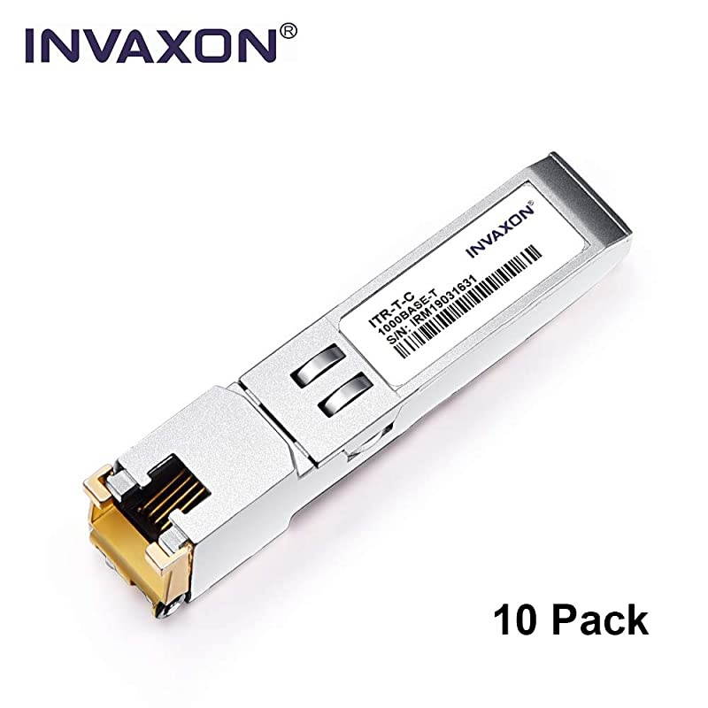 10Pack 100% Compatible for Cisco GLC-T/GLC-TE SFP RJ45 1000BASE-T Module Transceiver Copper SFP TRANSCEIVER Module up to 100m