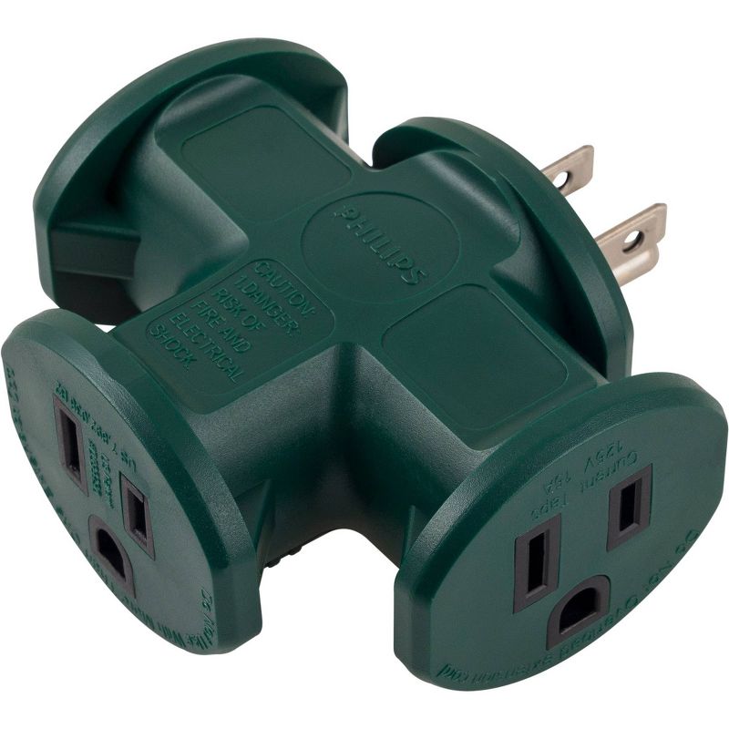Philips 3-Outlet Heavy Duty Ground T-Tap Green