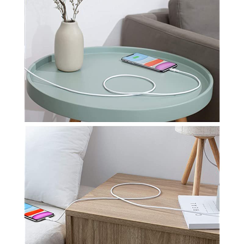 USB C to Lightning Cable 6ft 2Pack Apple MFi Certified Powerline II for iPhone 12 Pro Max 1211 ProXXSXR 8 PlusAirPods Pro Supports Power Delivery White