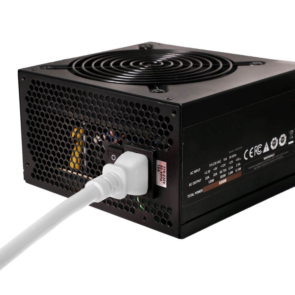 Ironbox C14 to C13 Connector Power Cord - 1 Foot - Blue - 10A/250V - 18/3 SJT - IBX-2817-01